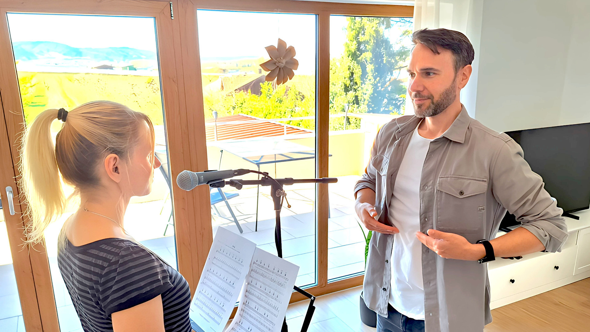 Einzelunterricht in der Gesangsschule BodenseeStimme mit Gesangslehrer Dennis Neumann